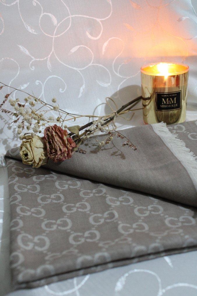 G Desen İthal Kaşmir Pamuk Sütlü Kahve - Görsel 2