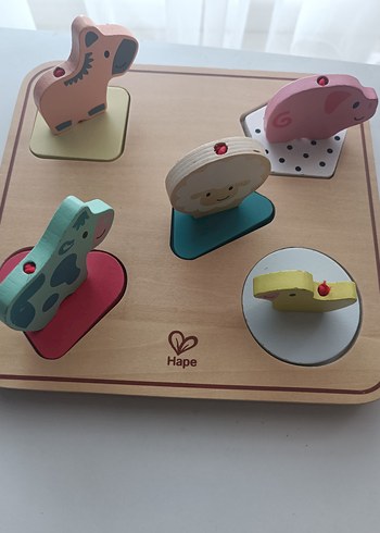 Diğer Hape Ahşap Hayvan Figürlü Eğitici Oyuncak