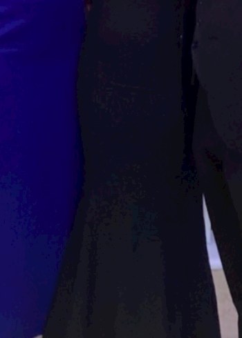 Siyah Drapeli Uzun Kadın Abiye Elbise - Görsel 3