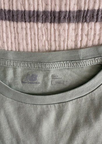 s Beden yeşil Renk New Balance Yeşil Kemerli Spor Tayt ve tshirt takım