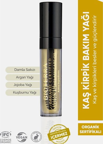 Bioterra Organik Kaş ve Kirpik Bakım Yağı 5 ml - Görsel 2