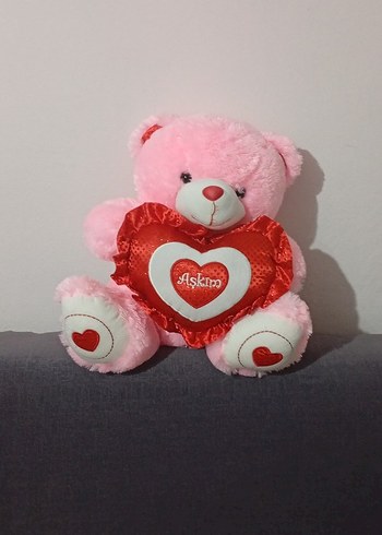 Kalpli Pembe Peluş Ayı Oyuncak