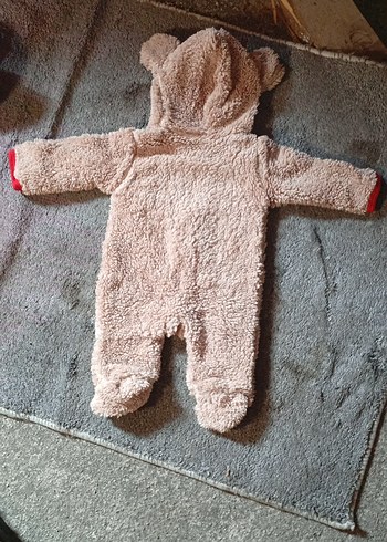 Kahverengi Peluş Bebek Tulumu Ayıcık Detaylı - Görsel 2