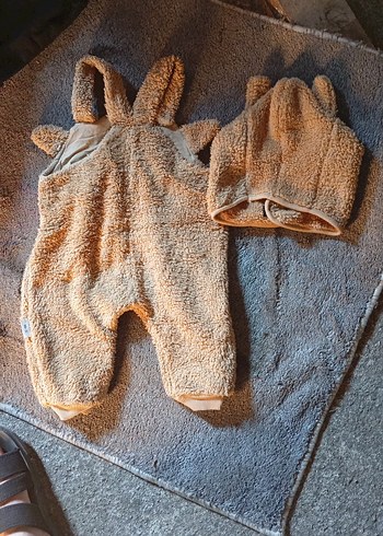 Kahverengi Örgü Kedi Tulumu ve Şapka - Görsel 2