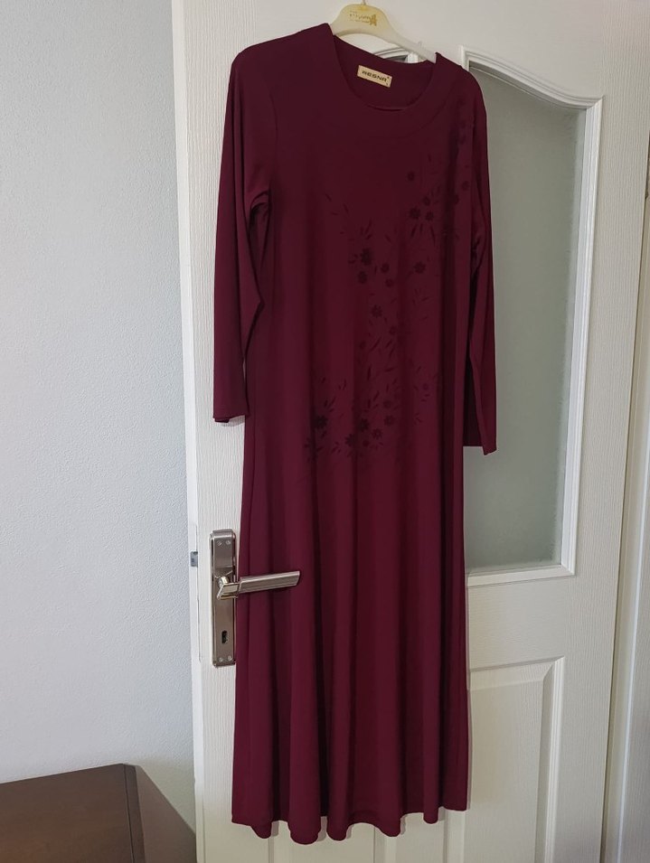 Bordo Kadın Henna Elbise - HESNA - Görsel 2