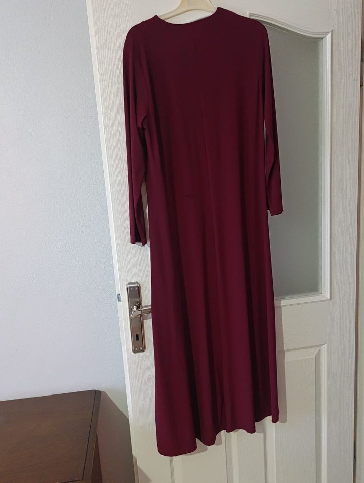 Bordo Kadın Henna Elbise - HESNA - Görsel 3