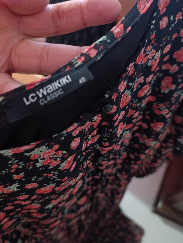 Uzun Kollu, Salaş, Çok Renkli Bohem Elbise - Görsel 3