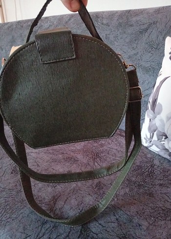 Kahverengi Deri Yılan Desenli Kadın Çanta - Görsel 2