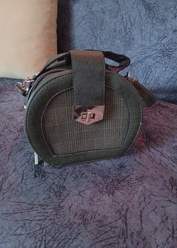 Kahverengi Deri Yılan Desenli Kadın Çanta - Görsel 4