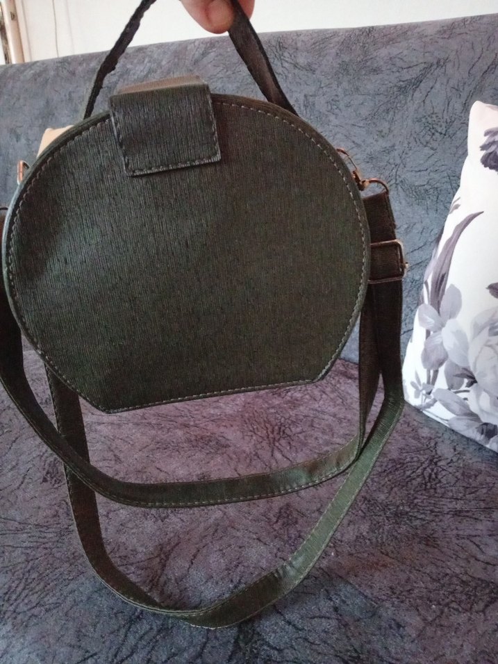 Kahverengi Deri Yılan Desenli Kadın Çanta - Görsel 2