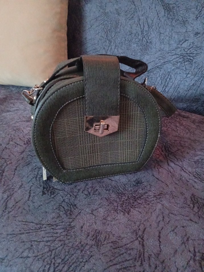 Kahverengi Deri Yılan Desenli Kadın Çanta - Görsel 4