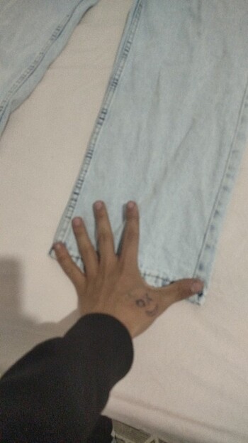 l Beden Bagy buz mavisi pantolon 