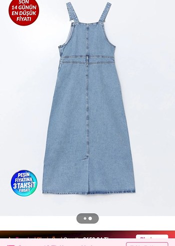 Mavi Denim Midi Tulum - Görsel 2