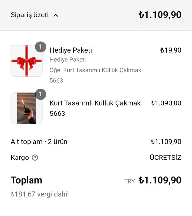 Altın Renkli Kurt Figürlü Küllük - Görsel 2