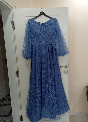 40 Beden Indigo mavisi Abiye