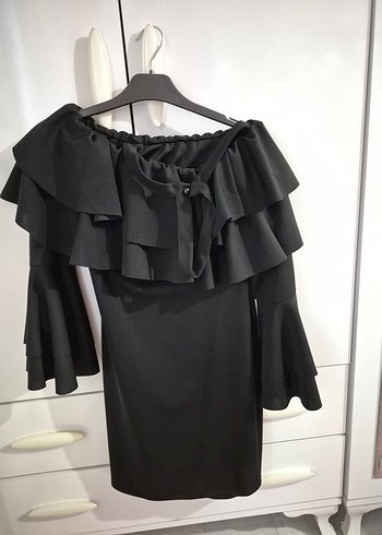 Siyah Uzun Kollu elbise - Görsel 2