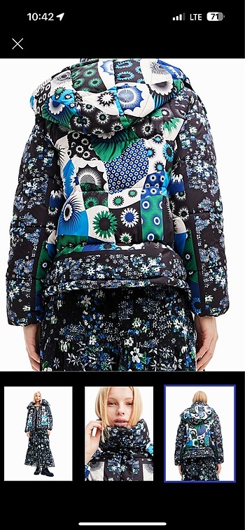 Desigual Desigual çiçek desenli çok renkli mont