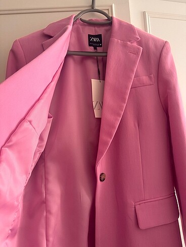 xs Beden Zara Pembe Blazer Ceket XS Oversize