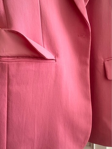 xs Beden pembe Renk Zara Pembe Blazer Ceket XS Oversize