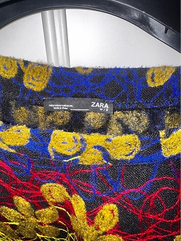 Zara Zara çok renkli mini elbise