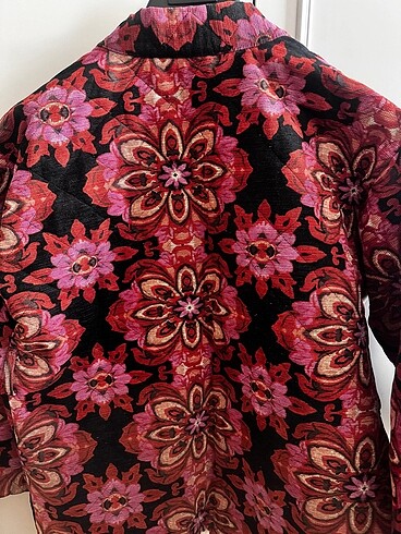 s Beden çeşitli Renk Çiçek Desenli Kimono Tarzı Ceket