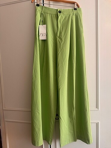 Zara Zara yeşil bol pantolon