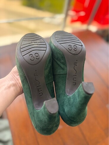 Unisa Yeşil Süet Platform Topuklu Ayakkabı 39 Numara - Görsel 5