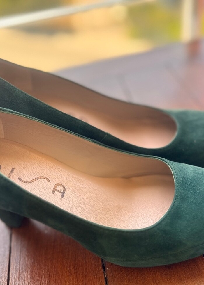 Unisa Yeşil Süet Platform Topuklu Ayakkabı 39 Numara - Görsel 2