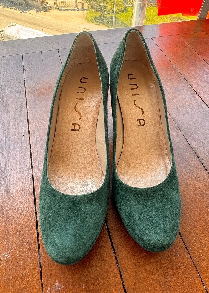 Unisa Yeşil Süet Platform Topuklu Ayakkabı 39 Numara - Görsel 3