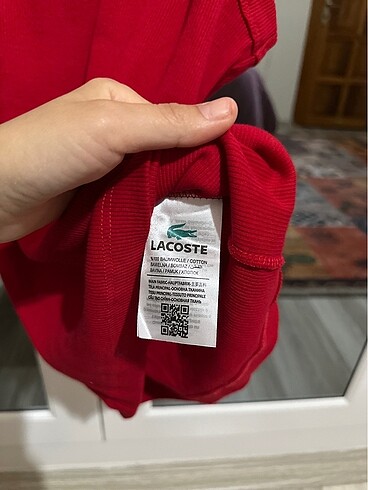 s Beden Lacoste kırmızı atlet