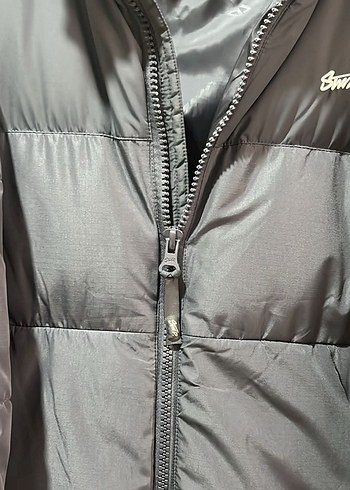 Yüksek Yakalı Siyah Fermuarlı Erkek Mont 1-2 defa giyildi - Görsel 4