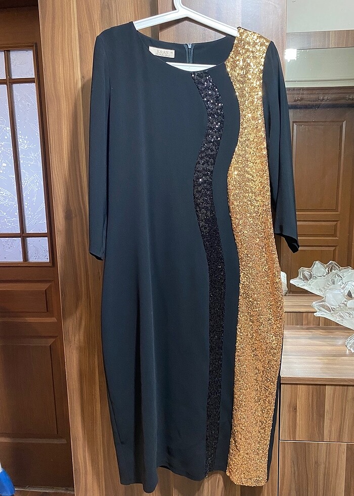 Siyah çok şık kurtarıcı abiye - Görsel 2