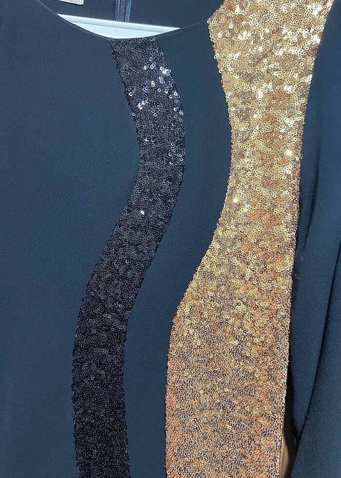 Siyah çok şık kurtarıcı abiye - Görsel 3