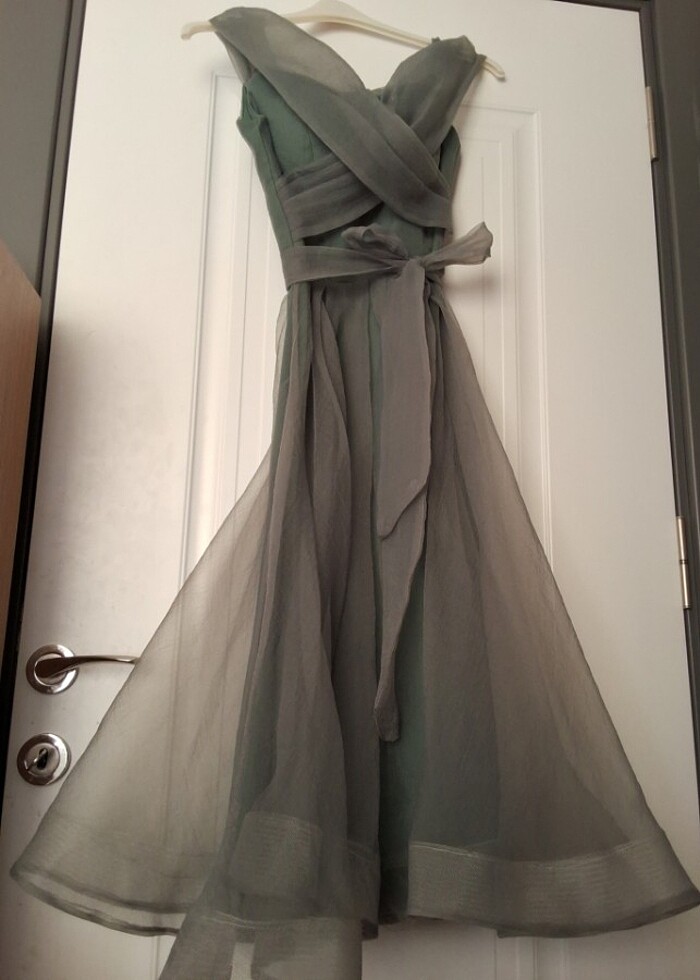 midi boy abiye elbise - Görsel 2