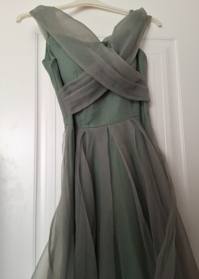 midi boy abiye elbise - Görsel 4