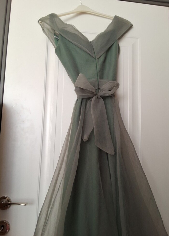 midi boy abiye elbise - Görsel 5