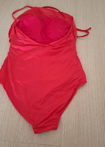 Kırmızı Fırfırlı Kadın Mayo - Görsel 2