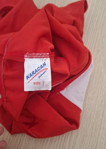 Kırmızı Drapeli İnce Askılı Mayo - Görsel 3