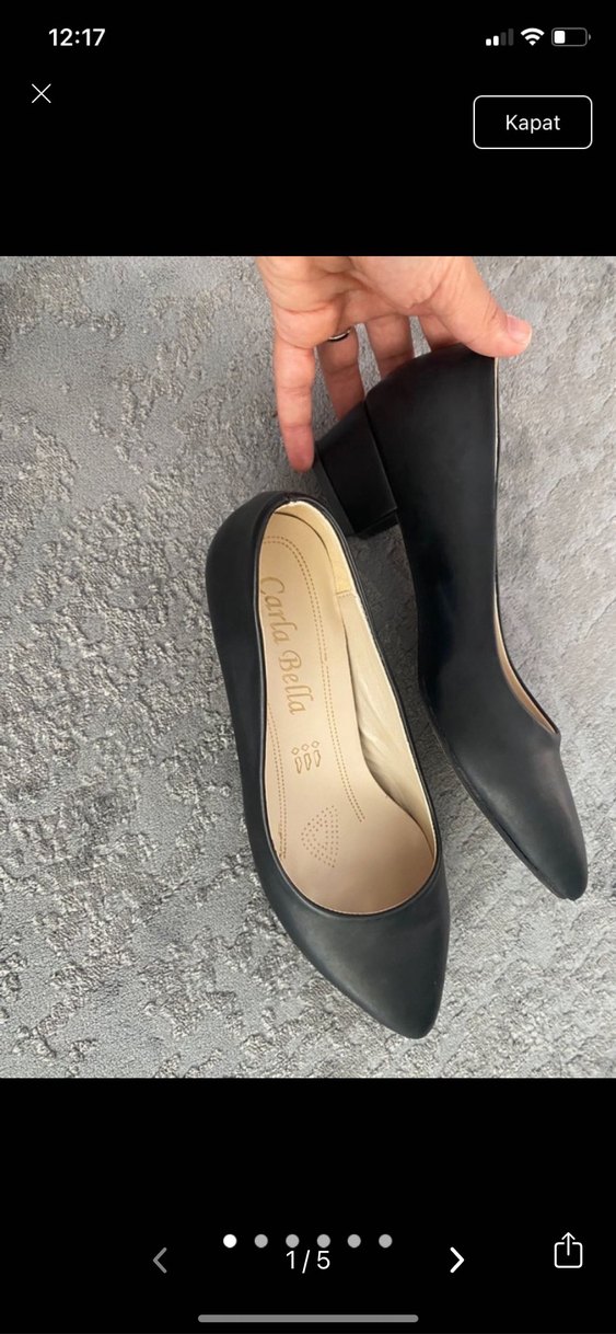 Siyah Kadın Topuklu Stiletto - Modern Klasik - Görsel 5