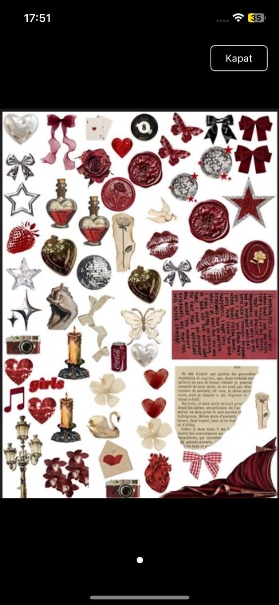 Bordı temalı çıkartma seyi stıcker etiket - Görsel 2