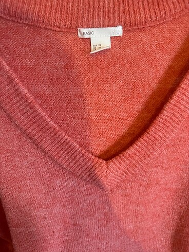 xs Beden turuncu Renk H&M Basic Kazak