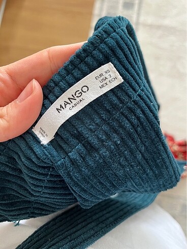 xs Beden Mango salopet petrol yeşili