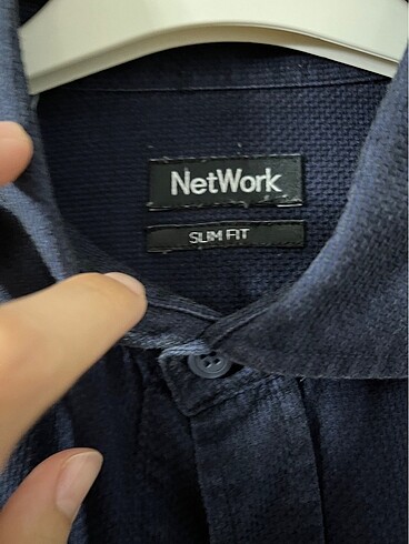 Network lacivert erkek gömlek - Görsel 2