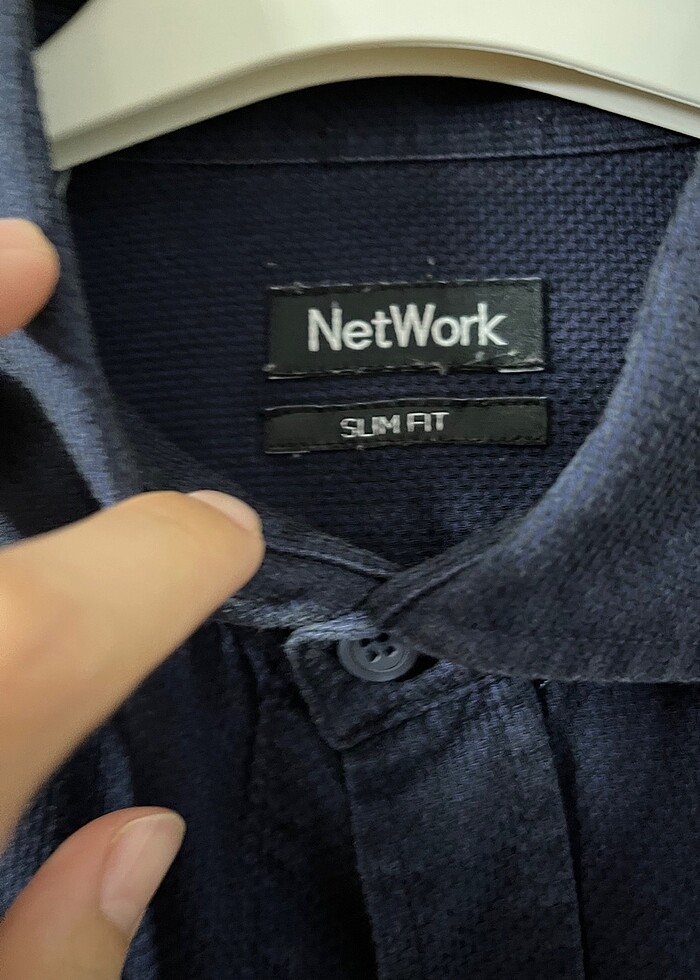 Network lacivert erkek gömlek - Görsel 2