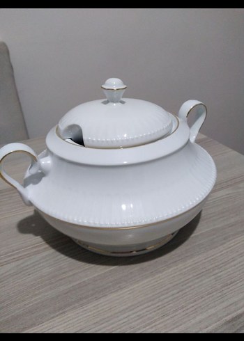 Beyaz Kapaklı Porselen Çorbalık - Görsel 2