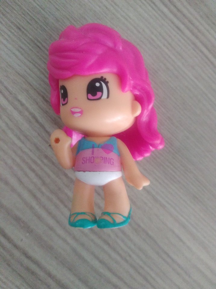 Pembe Saçlı Pastel Bebek Figürü - Görsel 2