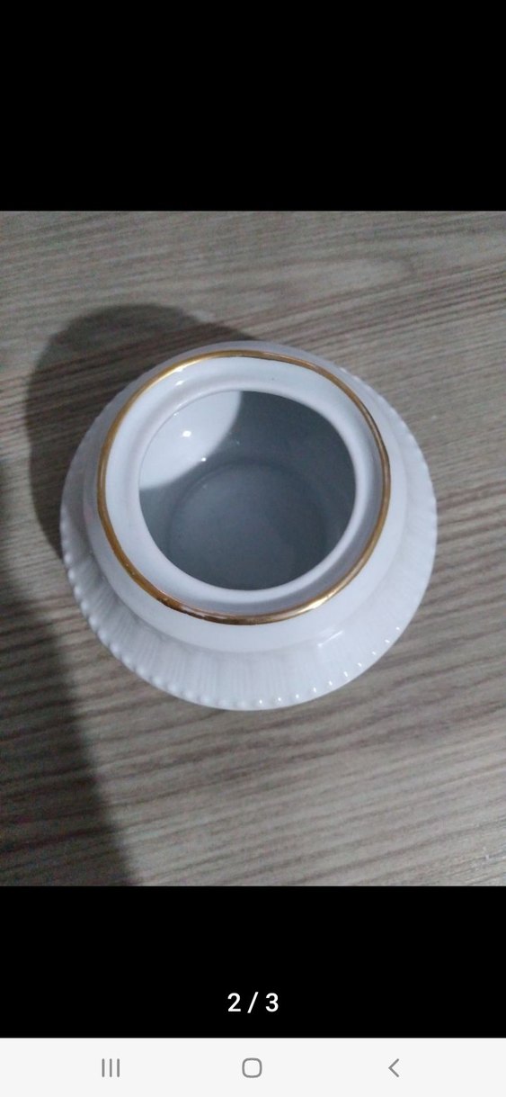 Beyaz porselen şekerlik - Görsel 2