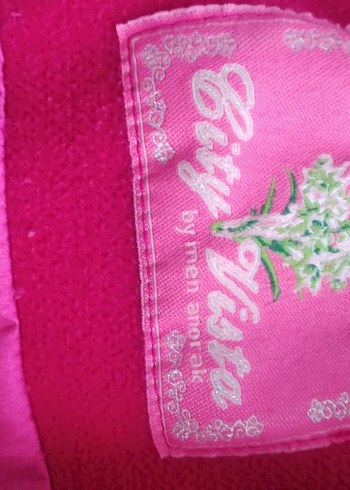 Pembe Düğmeli kız çocuk kaşe Kaban - Görsel 6