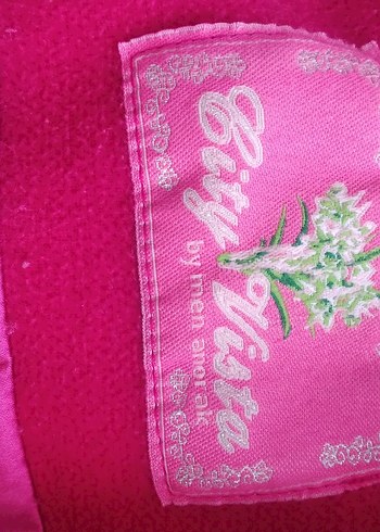 Pembe Düğmeli kız çocuk kaşe Kaban - Görsel 7