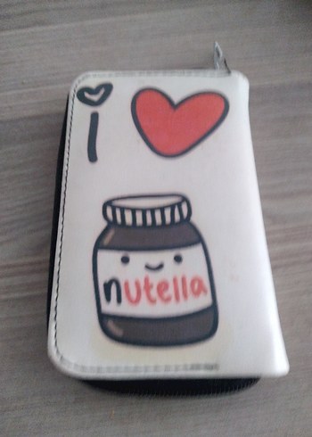 Renkli Baskılı Deri Fermuarlı Kadın Cüzdanı - Görsel 2